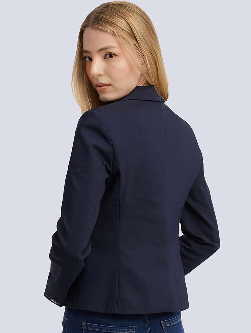 women solid long sleeve single breasted blazer - 22353343 -  Standard Image - 3