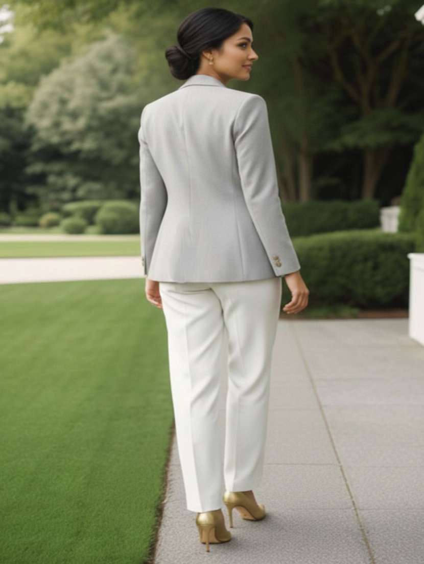 women solid long sleeve single breasted blazer - 22353368 -  Standard Image - 3