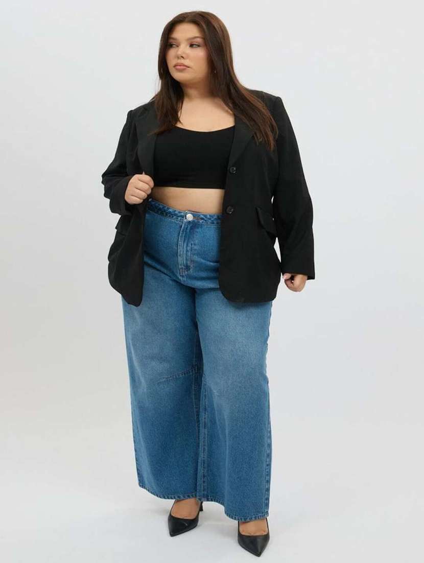 women solid long sleeve single breasted blazer - 22353373 -  Standard Image - 3