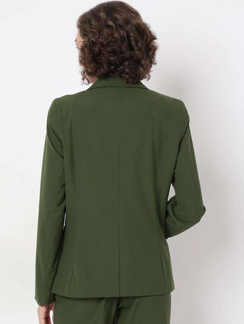 women solid long sleeve single breasted blazer - 22353374 -  Standard Image - 3