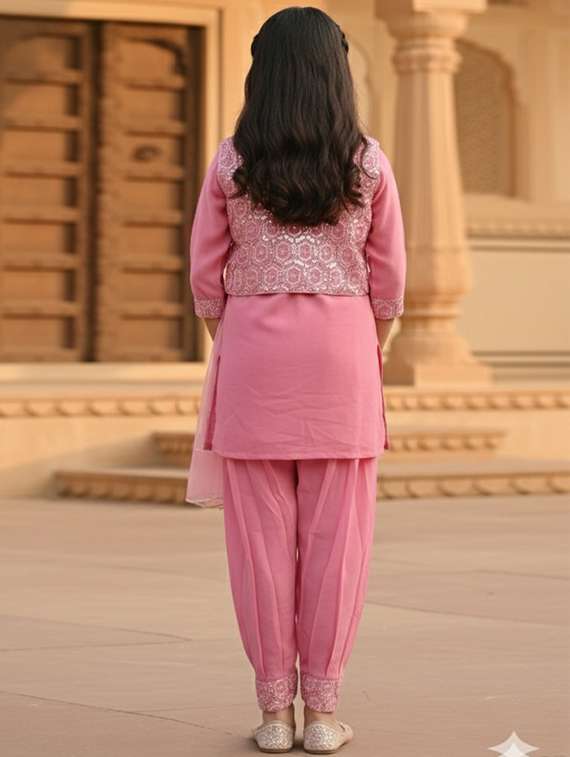 women embellished kurta and salwar set with dupatta - 22353405 -  Standard Image - 3