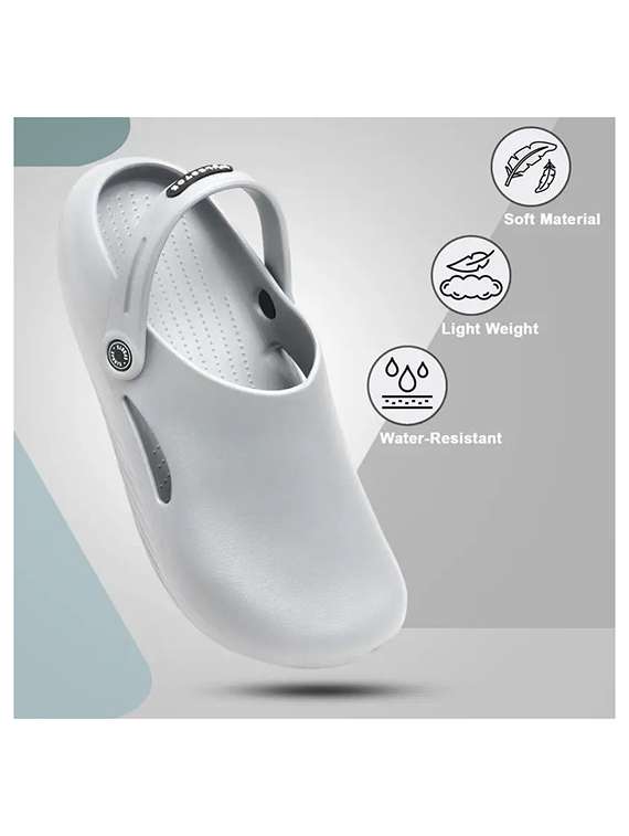 men grey slip on clog - 22353439 -  Standard Image - 3