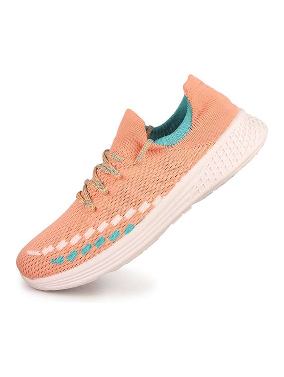 women peach lace up casual shoe - 22353453 -  Standard Image - 3