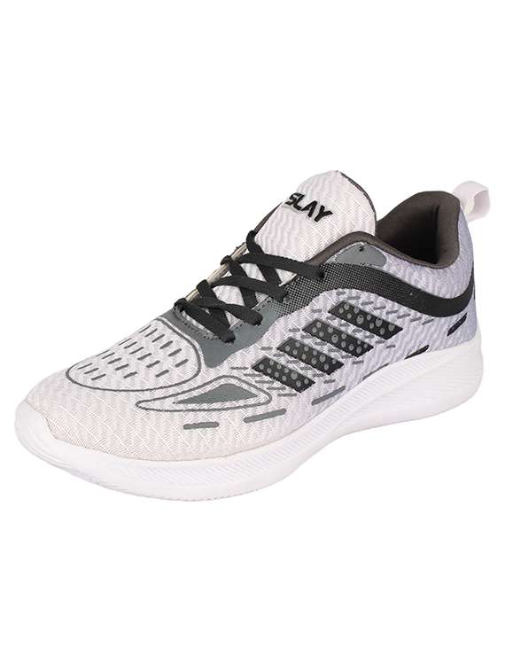men grey lace up sport shoe