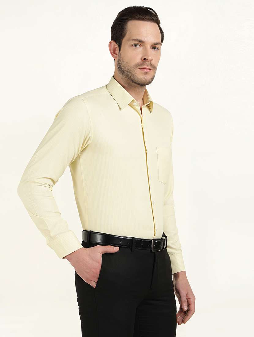  men striped long slim slim fit formal shirt