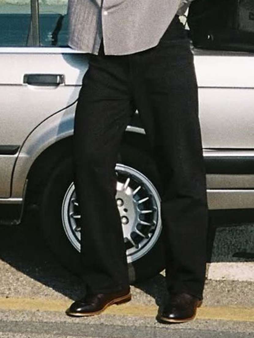 men plain mid rise full length jeans