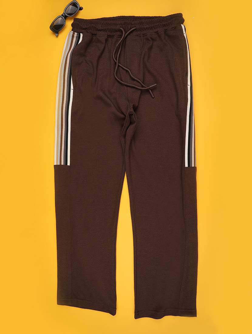 boys solid mid rise track pant