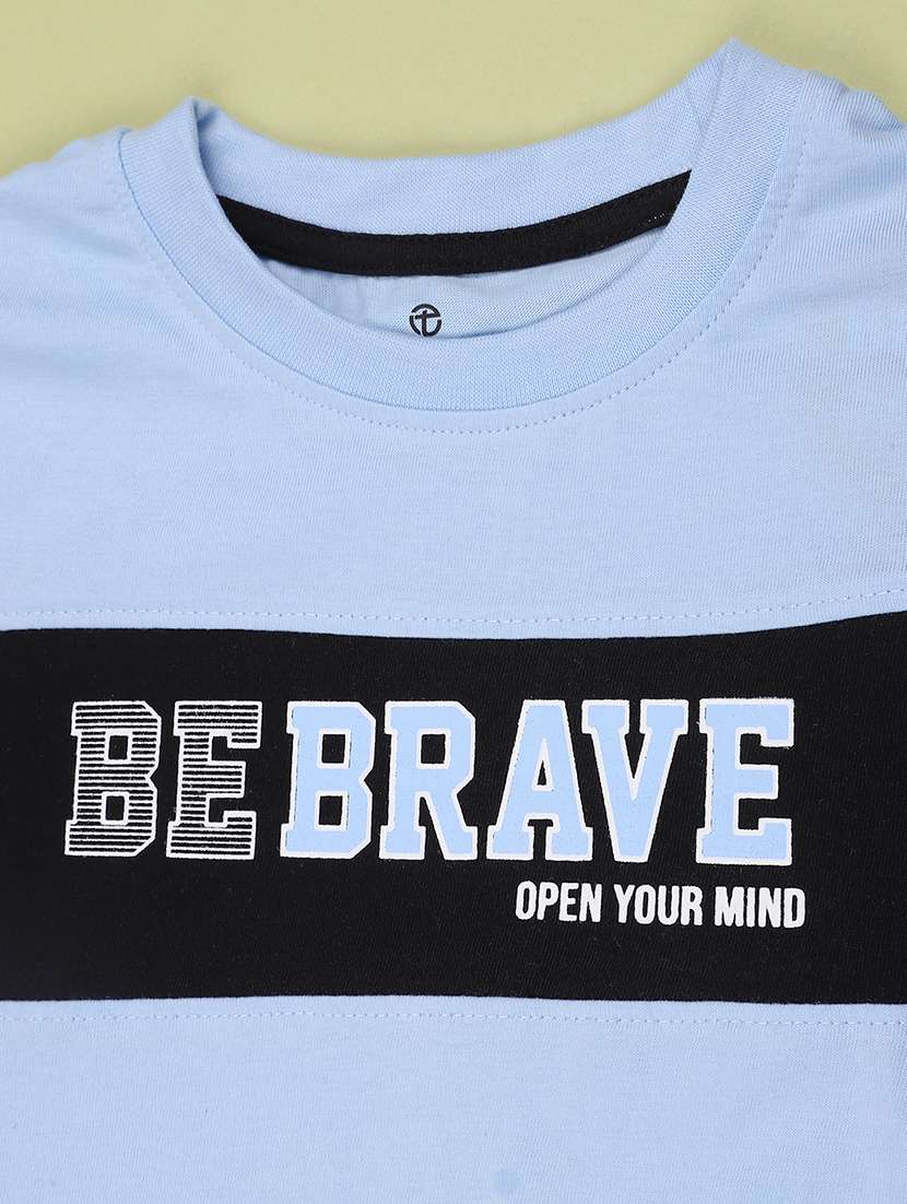 boys colourblocked round neck t-shirt  - 22353826 -  Standard Image - 3