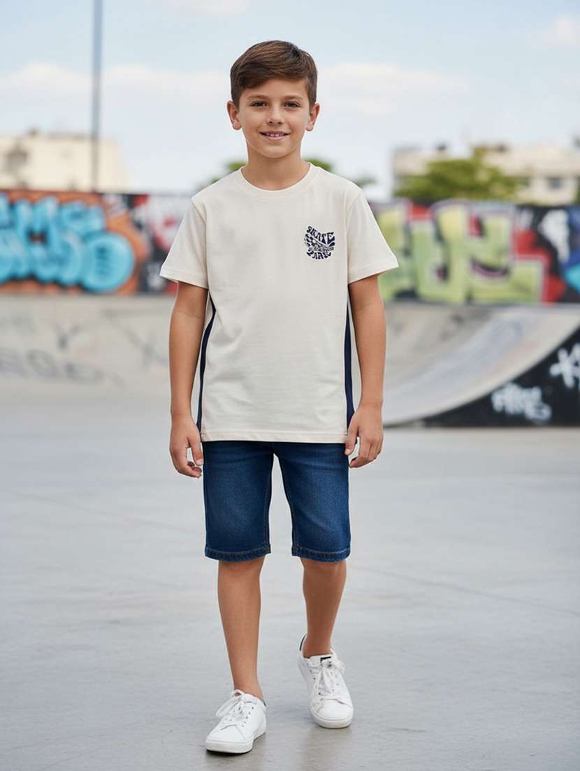 boys solid round neck t-shirt 
