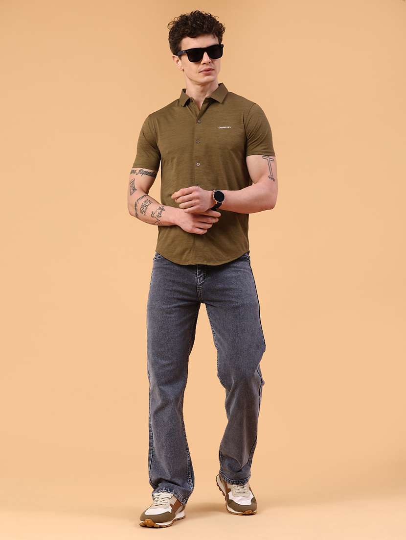 men plain mid rise full length straight jeans - 22354109 -  Standard Image - 5