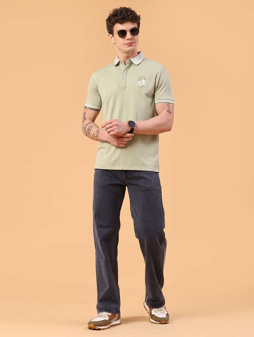 men plain mid rise full length straight jeans - 22354110 -  Standard Image - 5