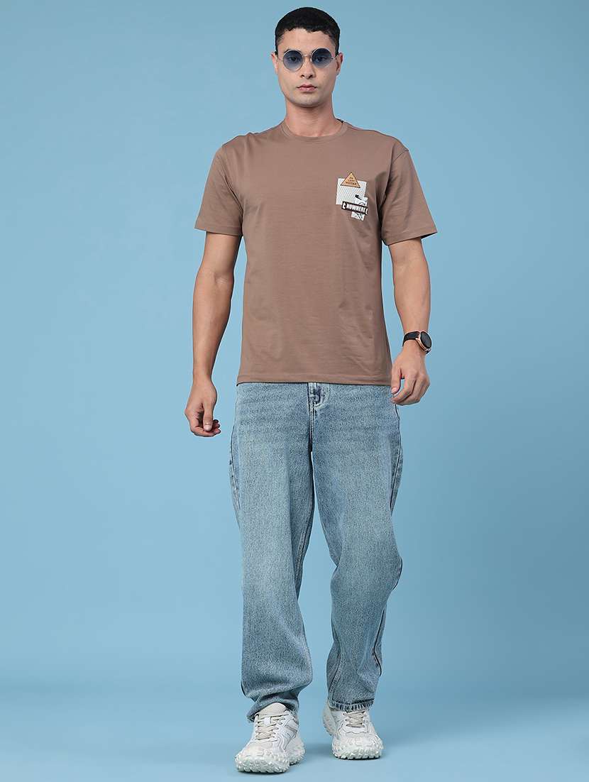 men washed mid rise full length baggy jeans - 22354143 -  Standard Image - 5