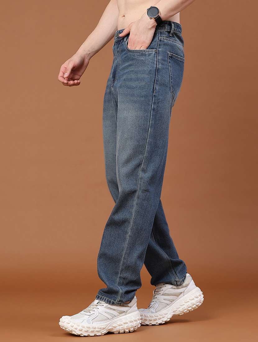 men washed mid rise full length relaxed fit jeans - 22354145 -  Standard Image - 3