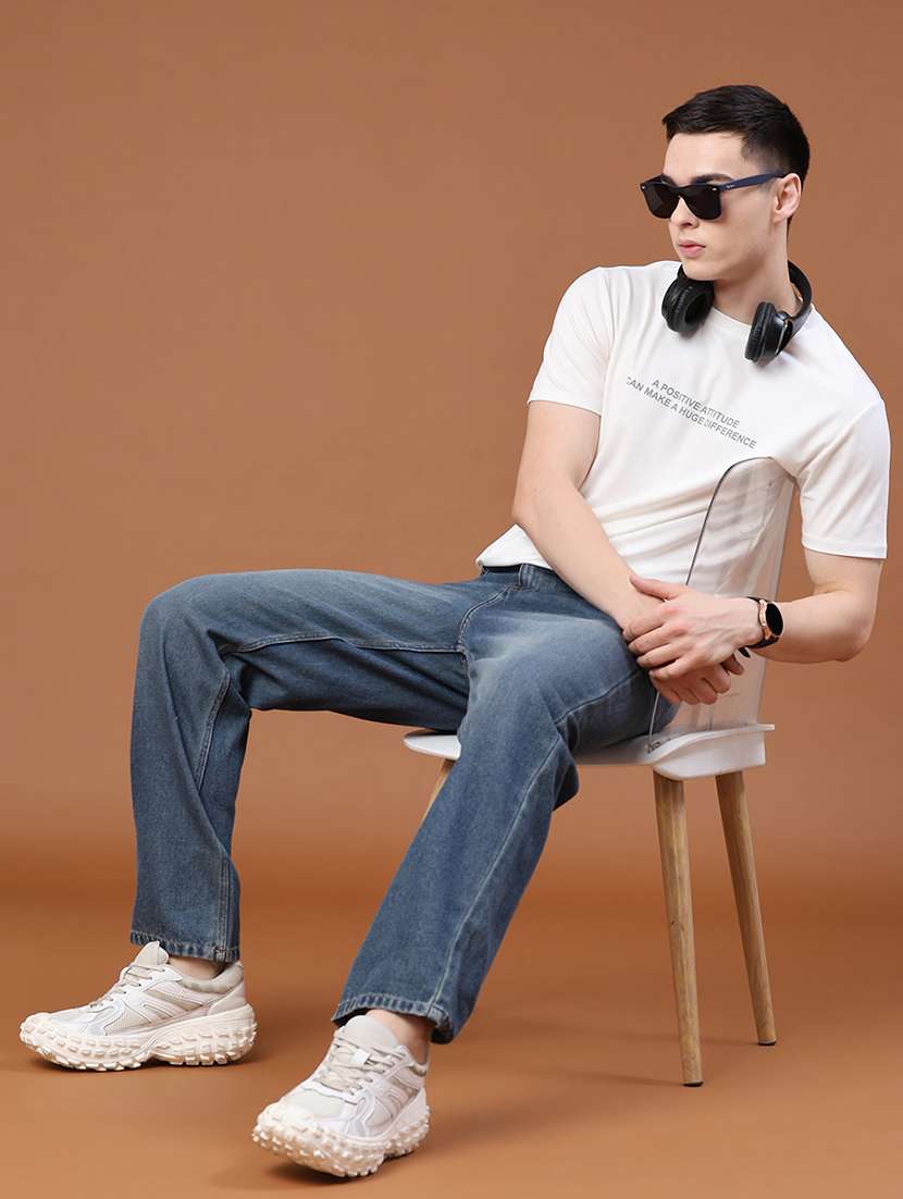 men washed mid rise full length relaxed fit jeans - 22354145 -  Standard Image - 5