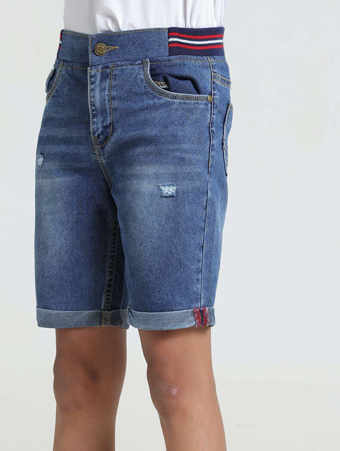 boys solid mid rise shorts  - 22354293 -  Standard Image - 3