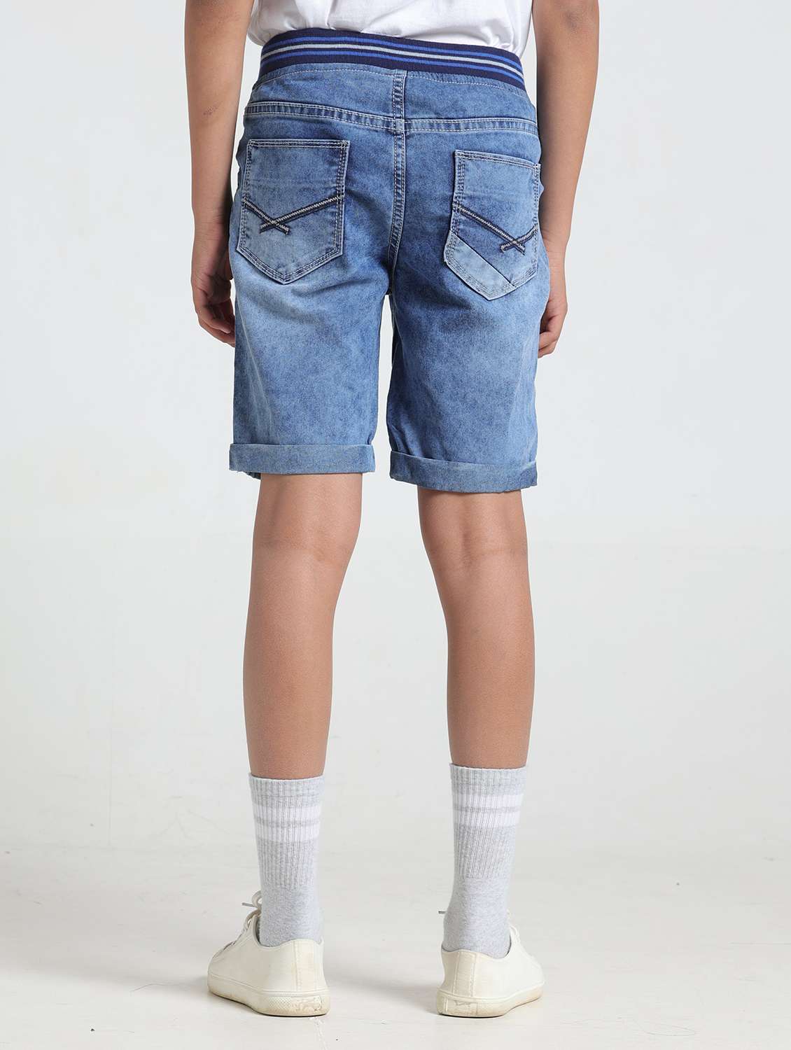 boys solid mid rise shorts  - 22354295 -  Standard Image - 3