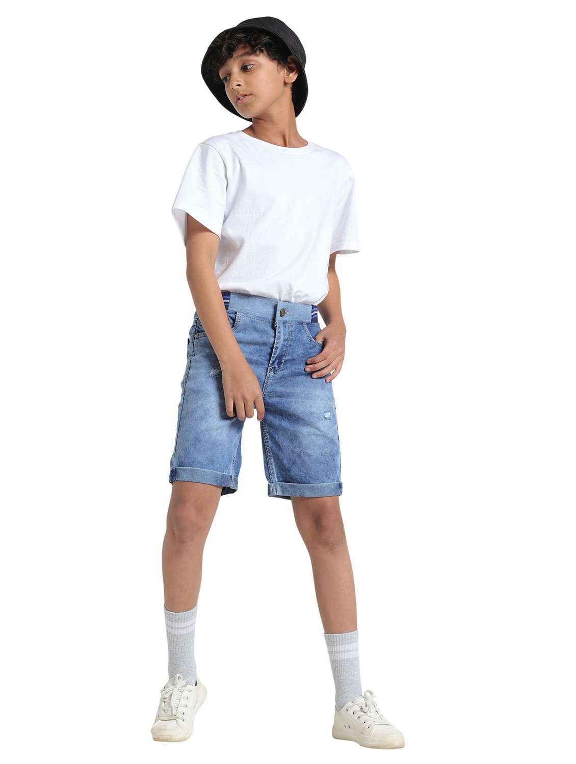boys solid mid rise shorts  - 22354295 -  Standard Image - 5
