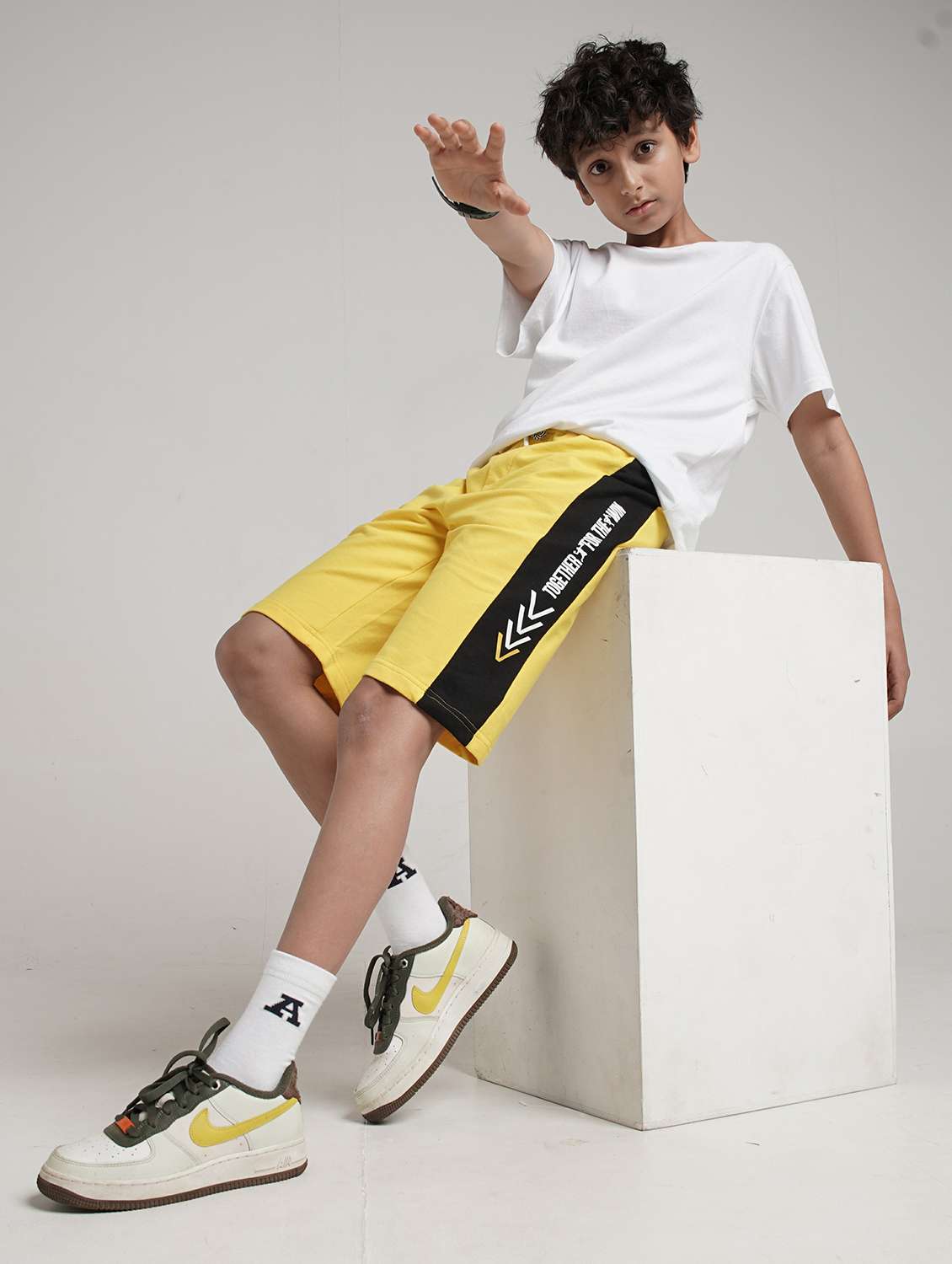 boys tapered mid rise shorts  - 22354299 -  Standard Image - 5