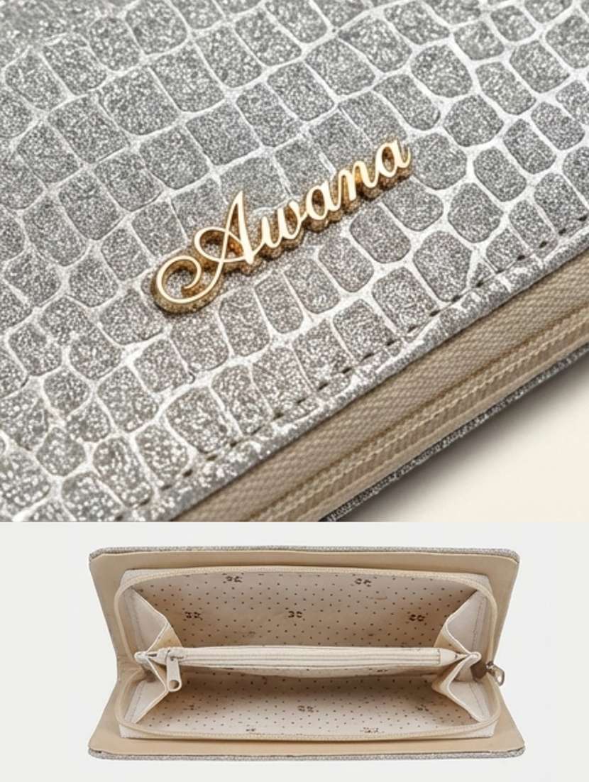 women textured structured clutch - 22354311 -  Standard Image - 3