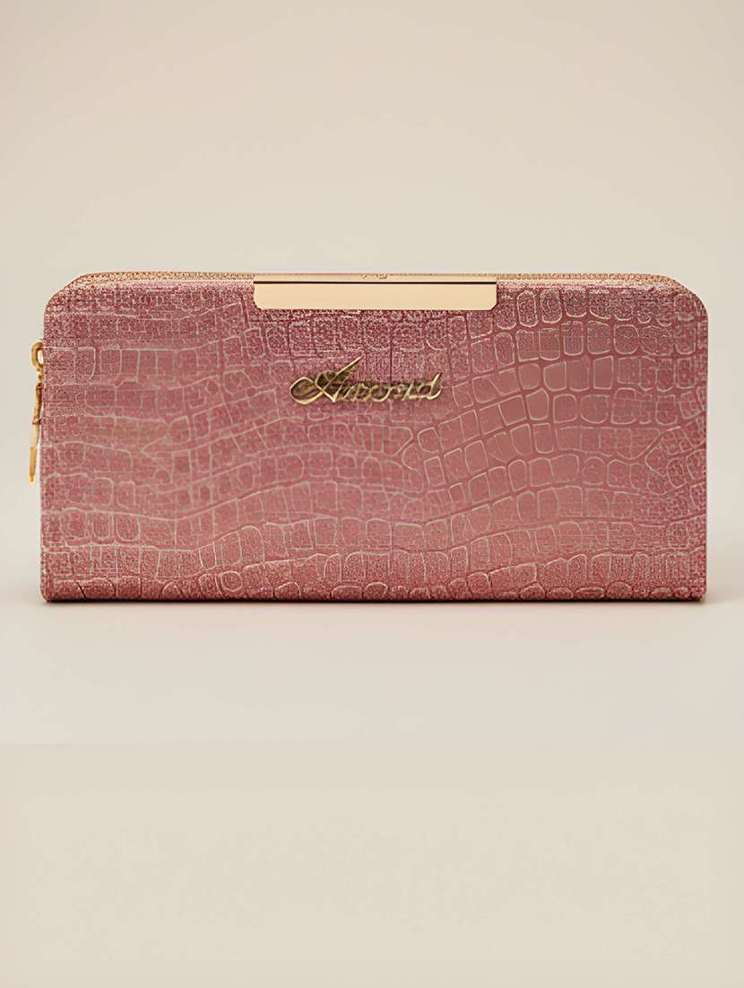 women textured structured clutch
