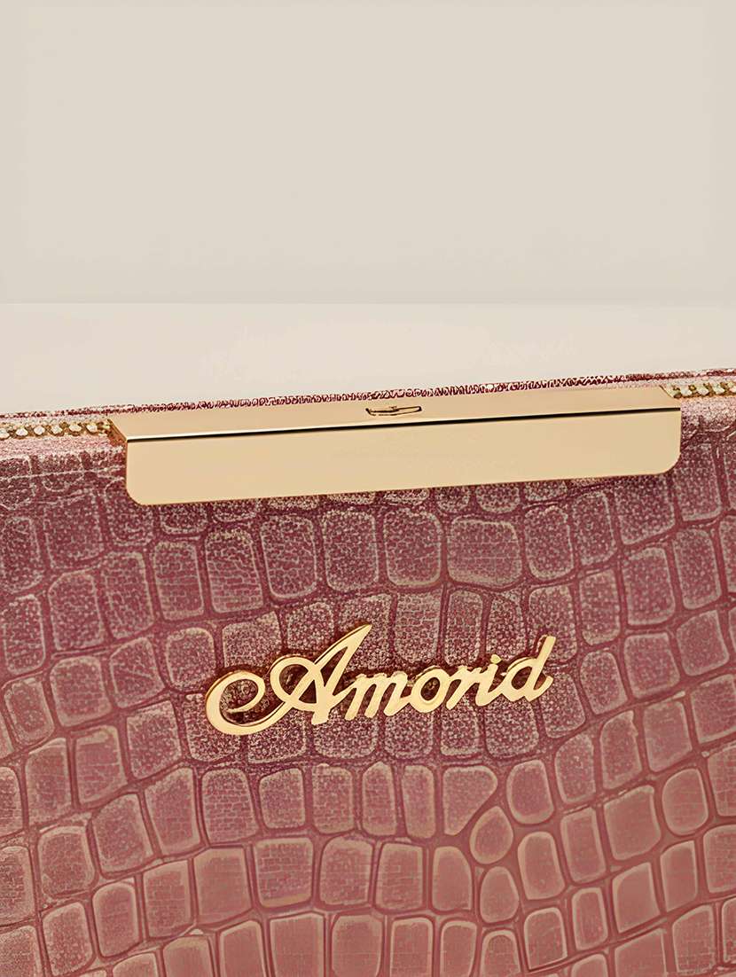 women textured structured clutch - 22354312 -  Standard Image - 5