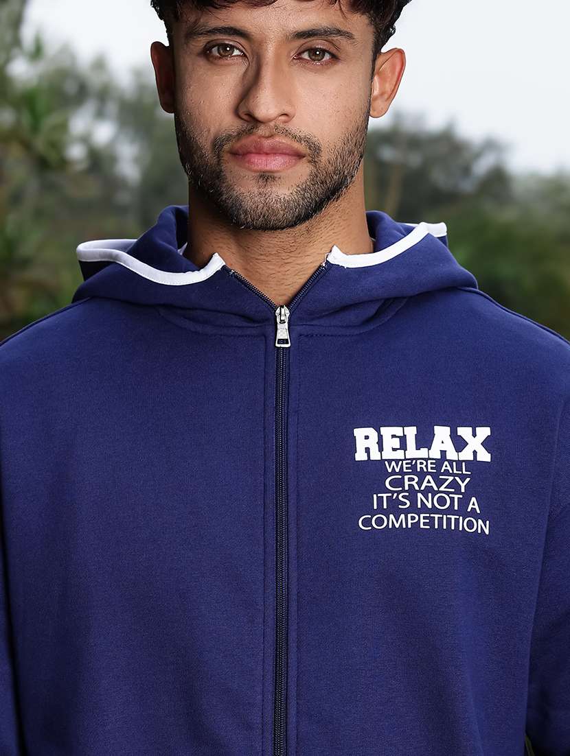 men typographic long sleeve full length track suit - 22354337 -  Standard Image - 3