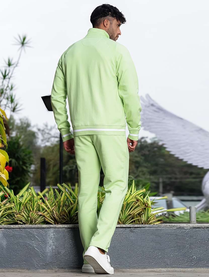 men solid long sleeve full length track suit - 22354346 -  Standard Image - 5