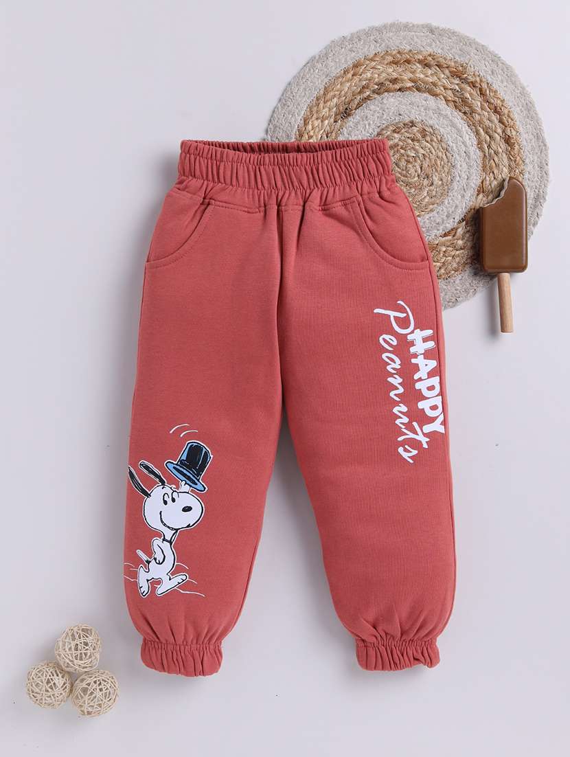 boys printed mid rise jogger