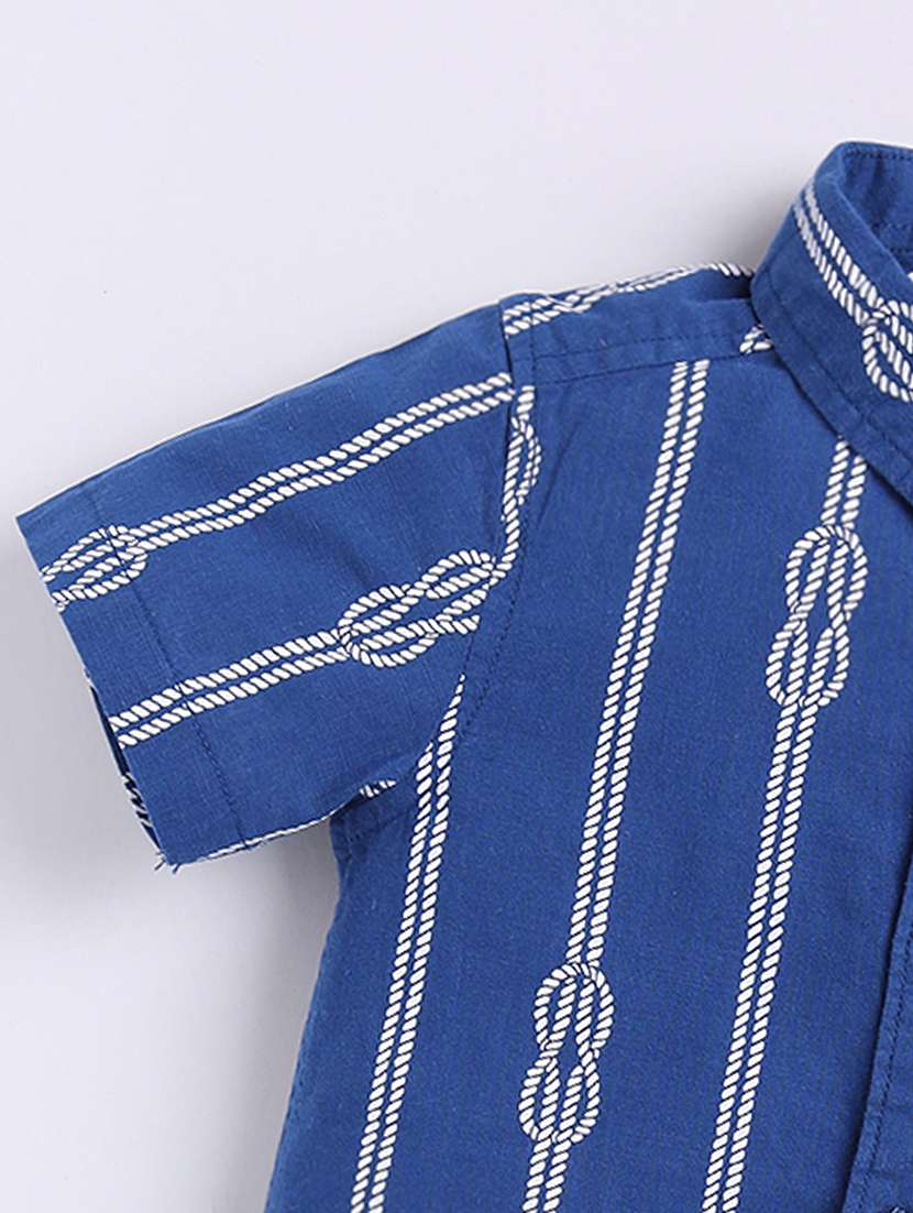 Boys Printed Collared Short Sleeve Shirt - 22354396 -  Standard Image - 3