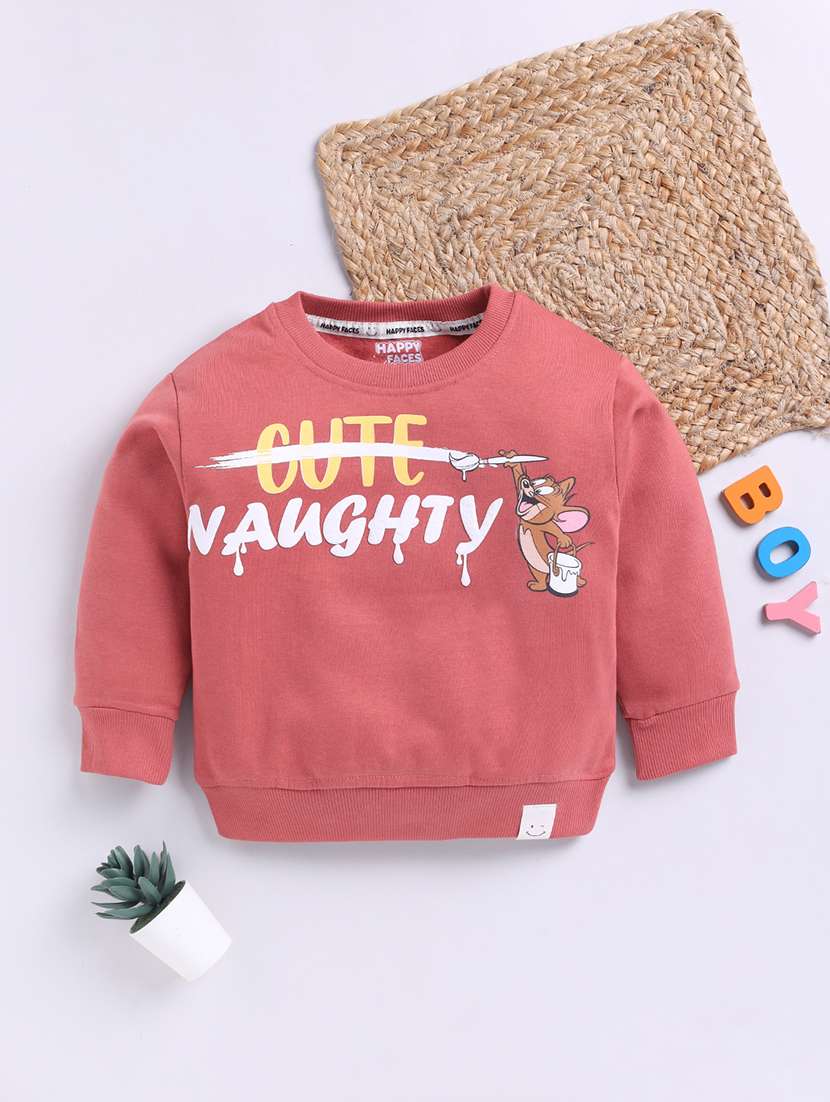 boys printed long sleeve sweatshirt