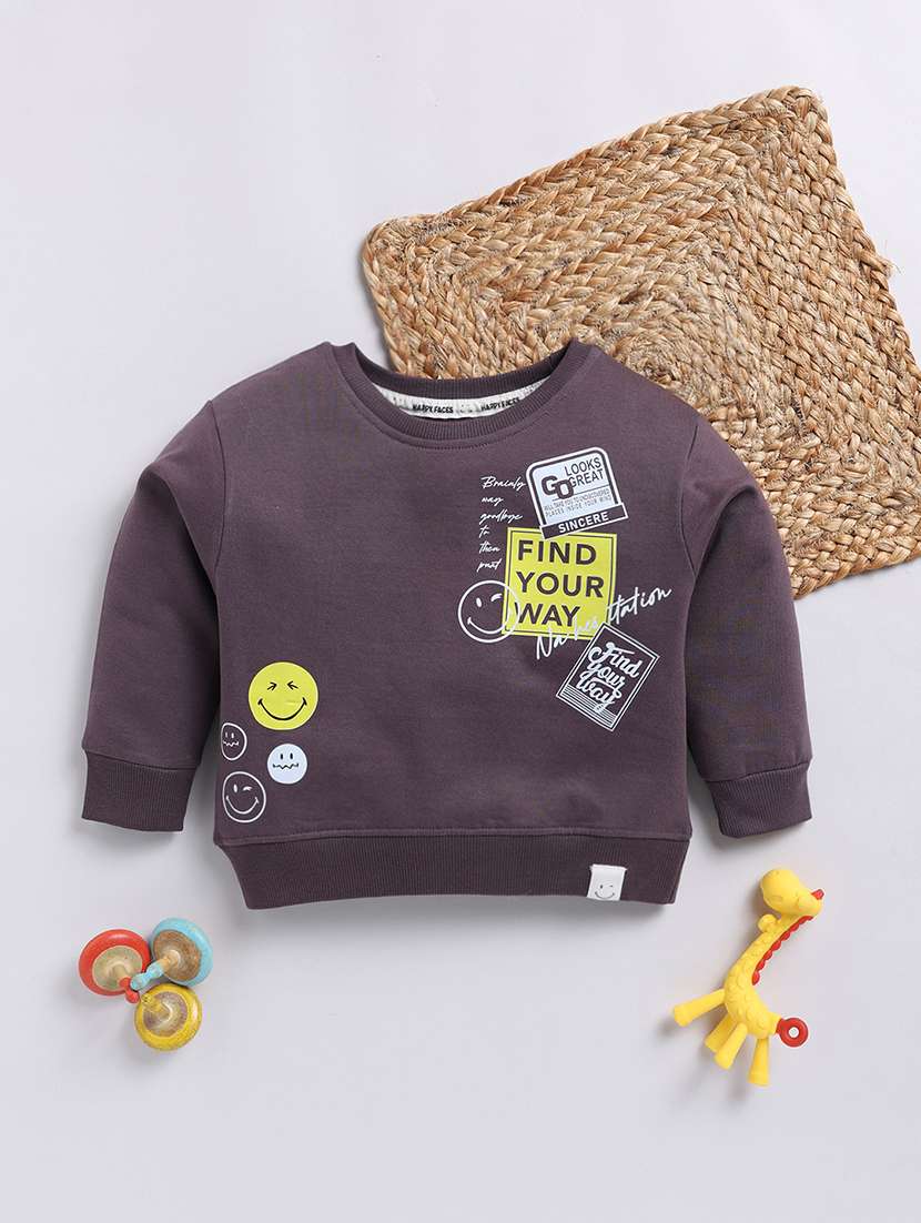 boys printed long sleeve sweatshirt