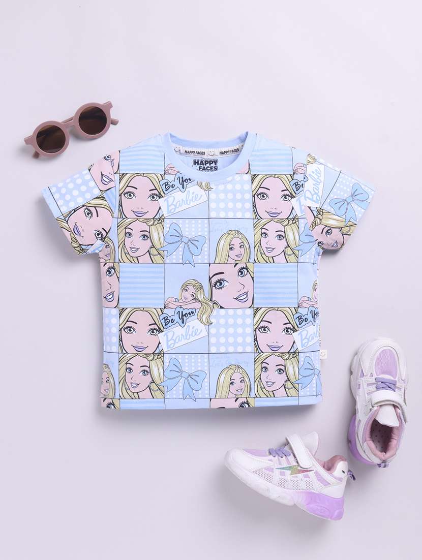 girls printed short sleeve tee