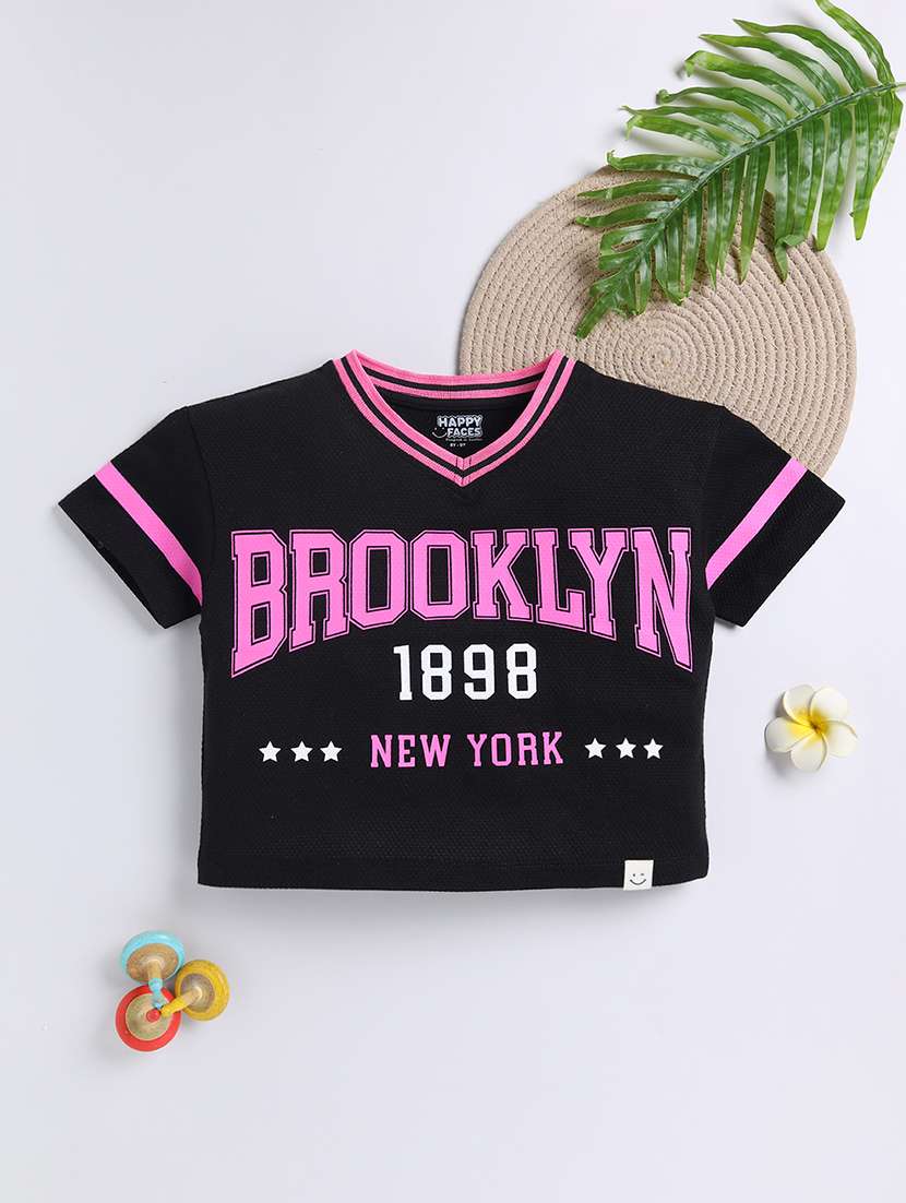 girls printed long sleeve tee