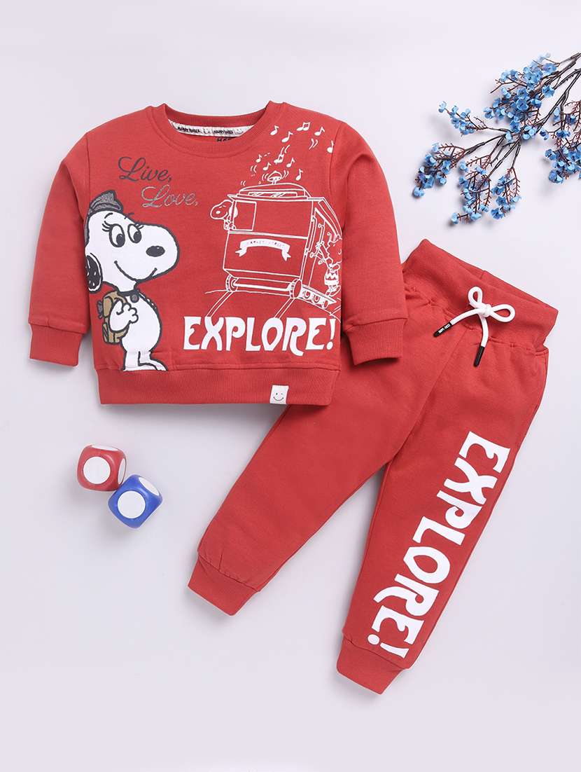 girls printed full length set