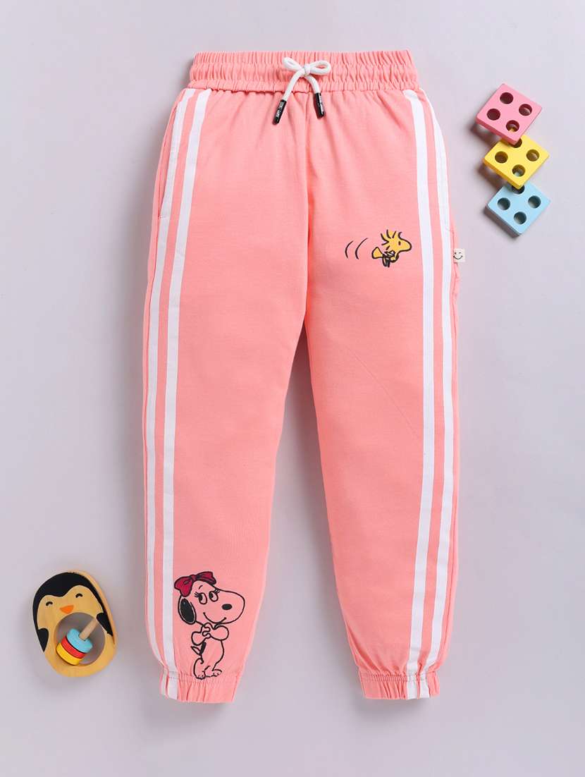 girls printed mid rise jogger