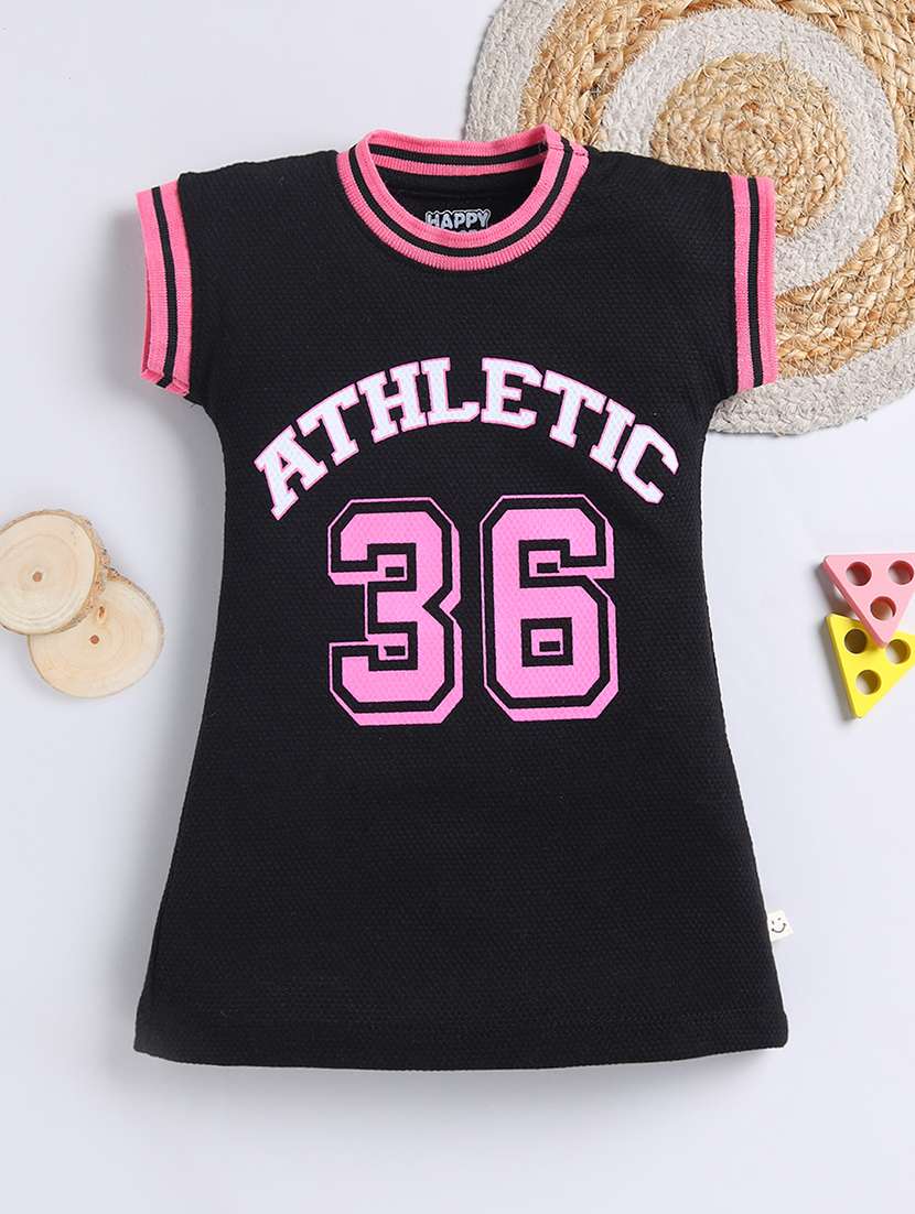 girls printed short sleeve t-shirt dress