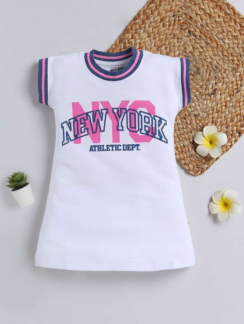 girls printed short sleeve t-shirt dress