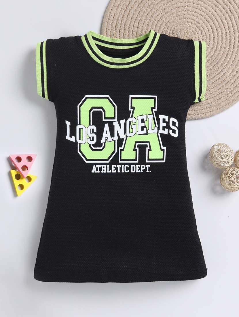 girls printed short sleeve t-shirt dress