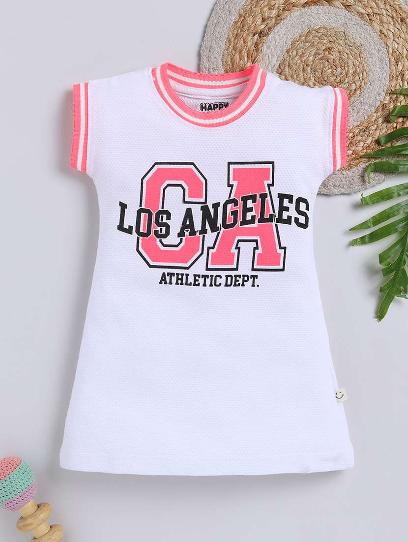 girls printed short sleeve t-shirt dress