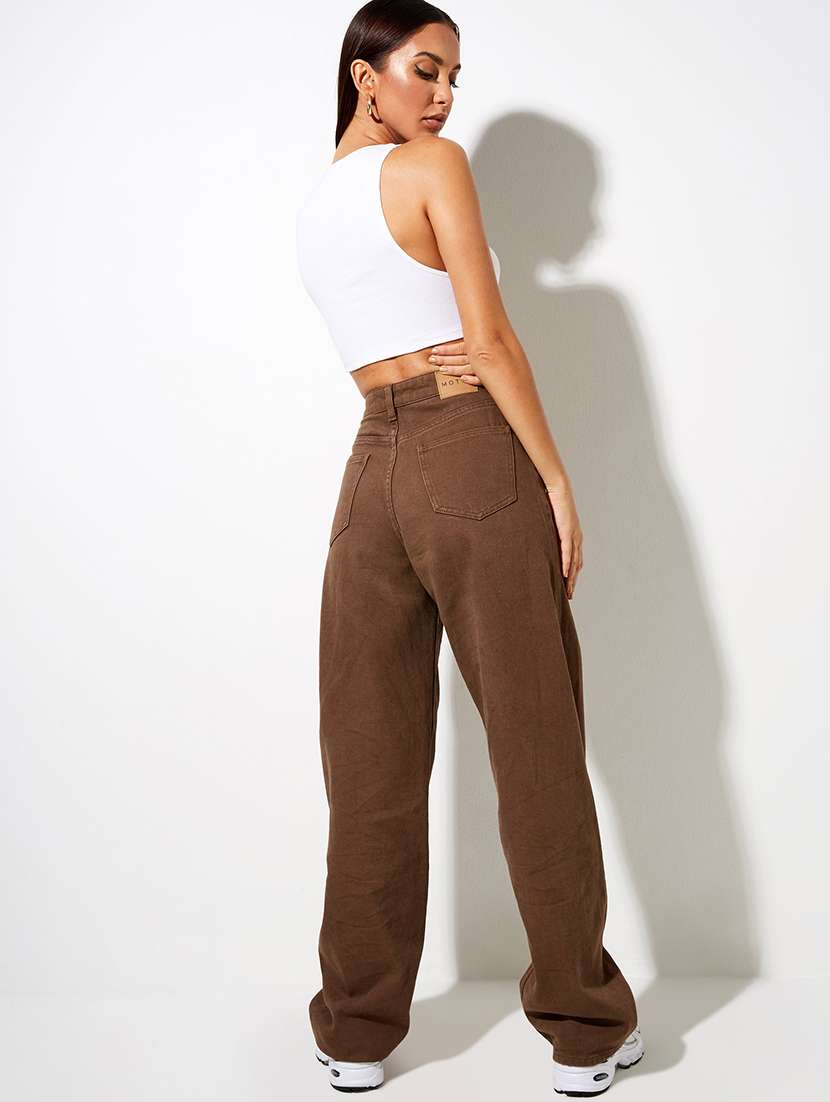 women solid high rise relaxed fit jeans - 22354529 -  Standard Image - 3