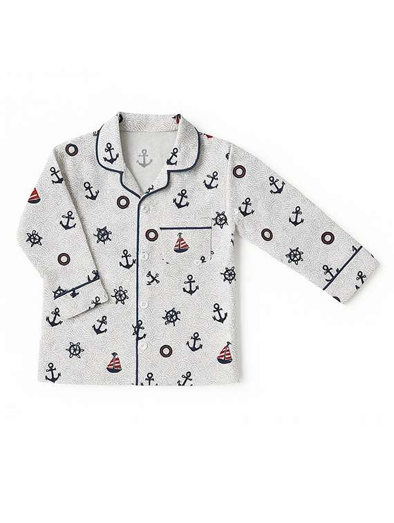 boys printed long sleeve nightwear pyjama set - 22354538 -  Standard Image - 3