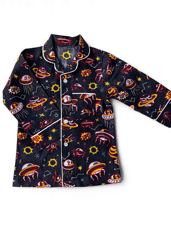 boys printed long sleeve nightwear pyjama set - 22354540 -  Standard Image - 3