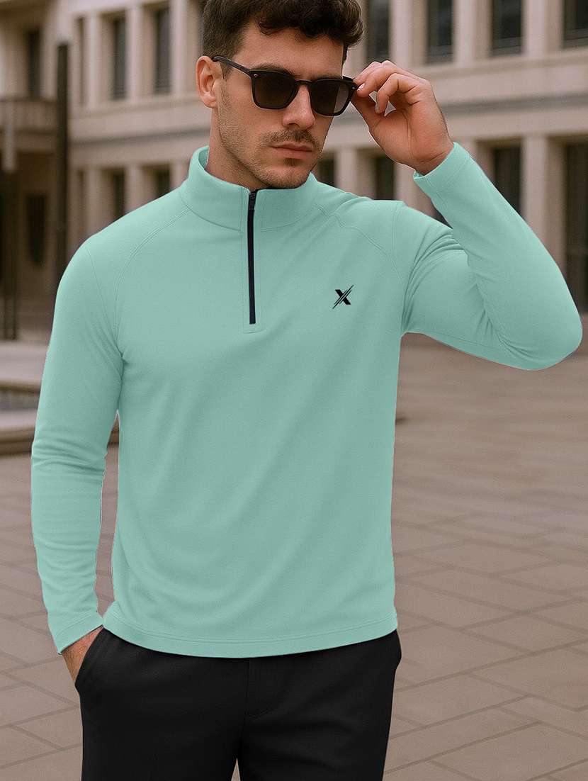 men solid long sleeve regular fit t-shirt