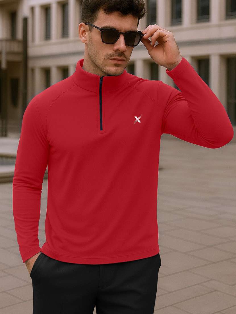 men solid long sleeve regular fit t-shirt