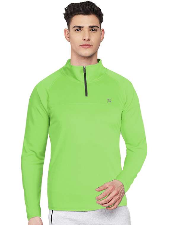 men solid long sleeve sports t-shirt