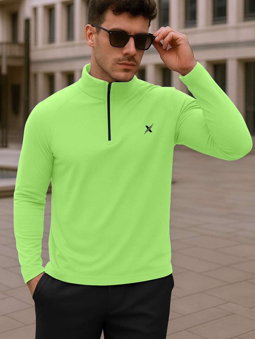 men solid long sleeve regular fit t-shirt