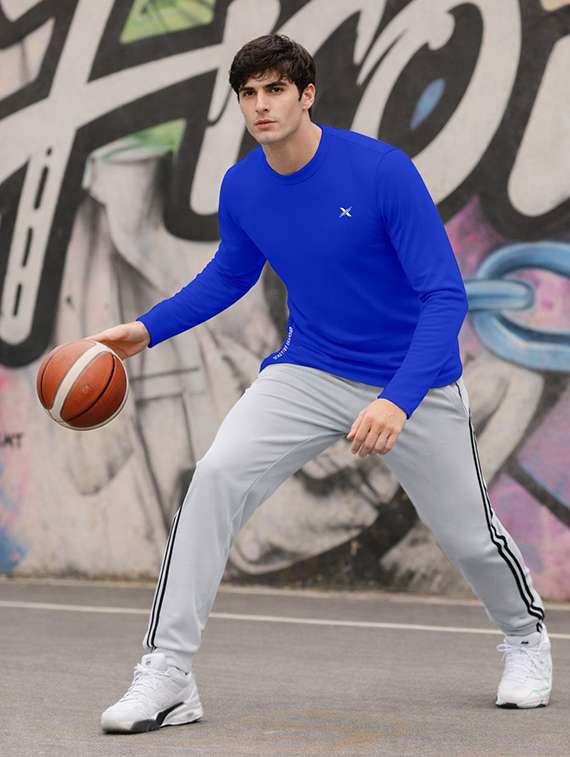 men solid long sleeve sports t-shirt - 22354870 -  Standard Image - 3