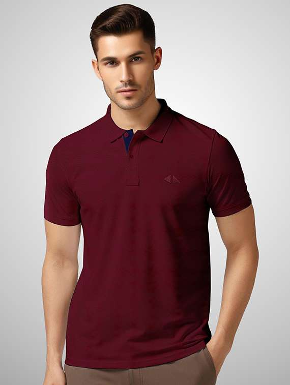 men solid short sleeve regular fit polo t-shirt