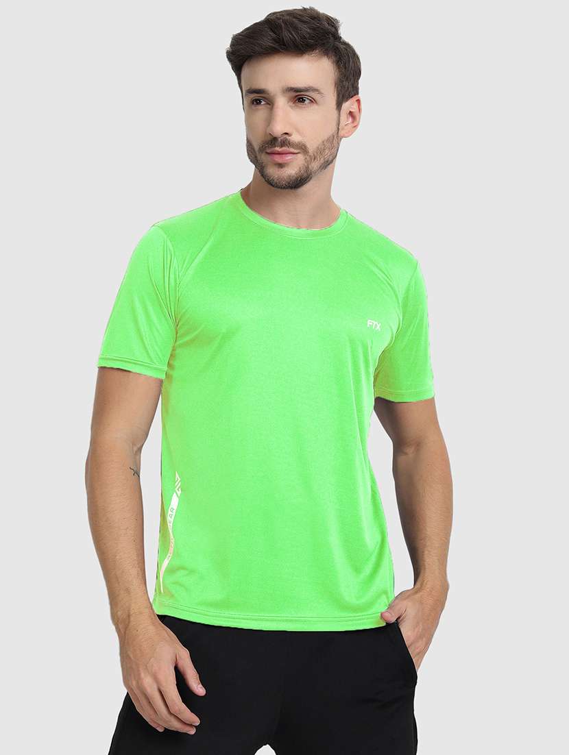 men solid round neck t-shirt