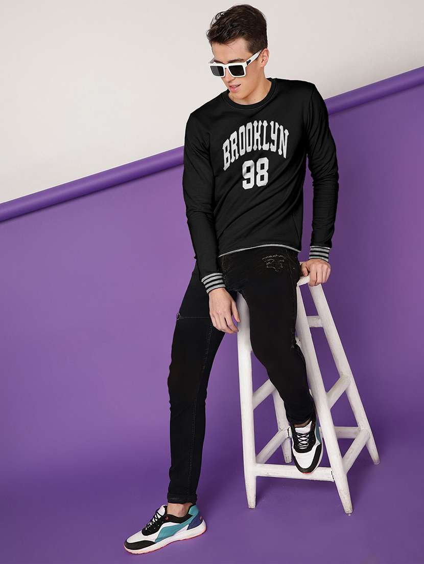 men typographic long sleeve t-shirt